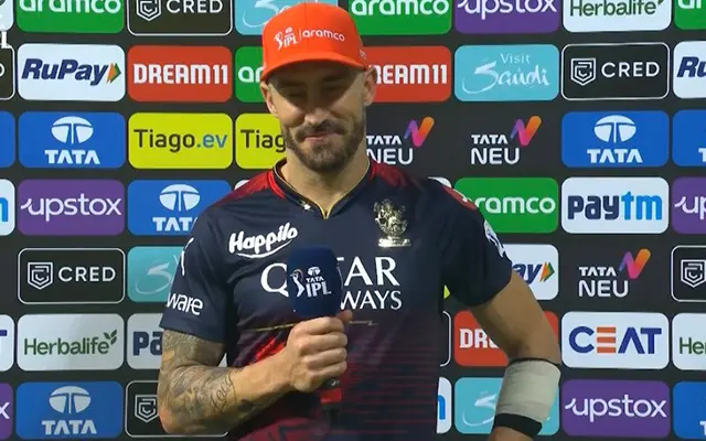 Faf du Plessis, the captain of the RCB, evaluates his team's performance following a defeat to MI: "We didn't capitalize in the last five overs."