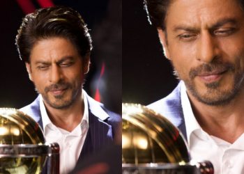 Internet goes wild after seeing a picture of Shahrukh Khan holding the ODI World Cup trophy