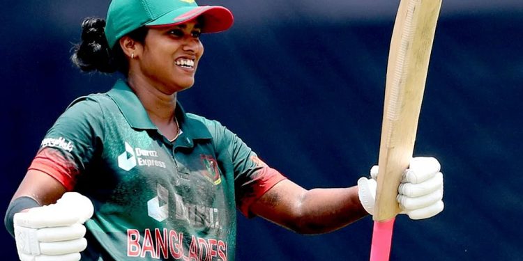 BAN-W vs. IND-W: Fargana Hoque of Bangladesh becomes the first woman to make a century for her nation in ODIs.