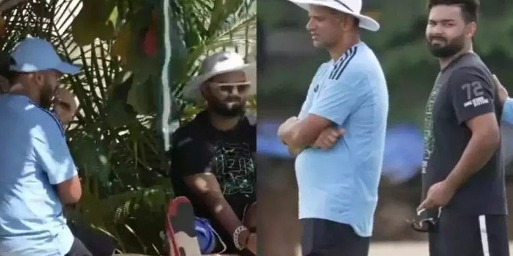 Before the Asia Cup, Rishabh Pant welcomes his colleagues at the Alur training facility.