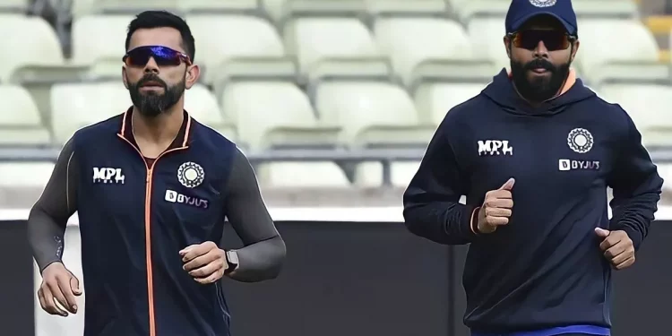 Prior to the Asia Cup, Virat Kohli and Ravindra Jadeja work arduously in the nets.