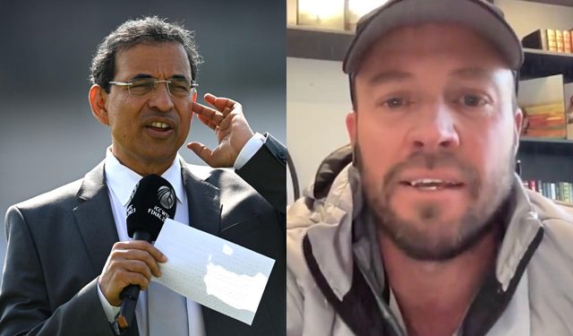 "At last, it was said." - AB de Villiers supports Harsha Bhogle's account of the Tilak Varma 49* issue.