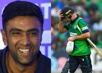 Ireland's top order failed to produce against India in the first T20I, prompting Ravichandran Ashwin to make a crude jab at them.