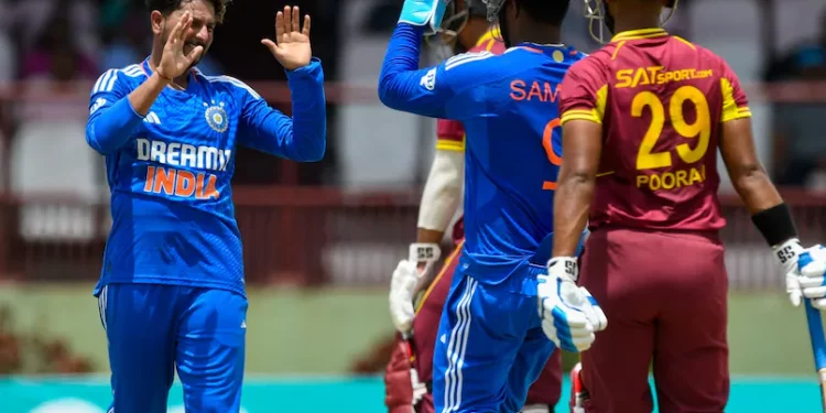 Sanjay Manjrekar praises Kuldeep Yadav as "the real match winner" after India defeats West Indies in the third Twenty20 International.