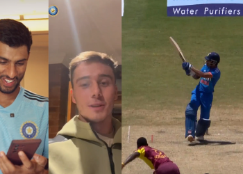 Dewald Brevis sends a special message to Tilak Varma following his excellent debut in the WI vs. IND game.