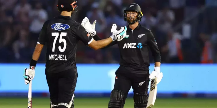 New Zealand scores a goal to take the lead.