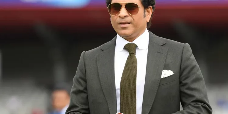 Sachin Tendulkar receives a Golden Ticket for the ODI World Cup 2023 from BCCI Secretary Jay Shah.