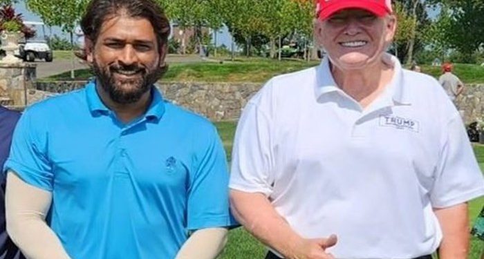 MS Dhoni and Donald Trump play golf, and pictures of it go viral
