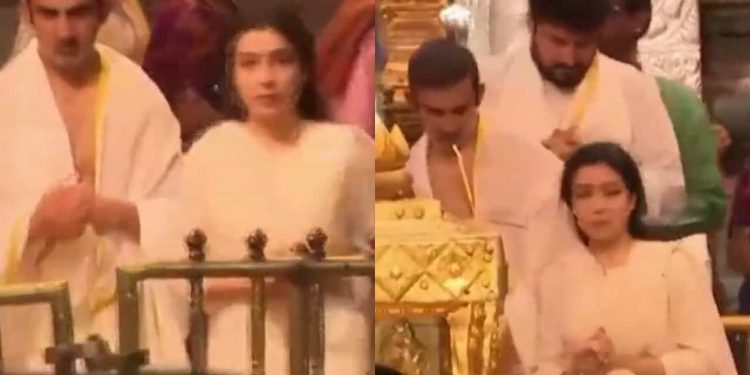 Visits the Srivari temple with his wife and offers prayers for India to win the ODI World Cup in 2023.