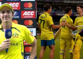 Sean Abbott comments on David Warner batting right handed versus India: "He plays golf right-handed."