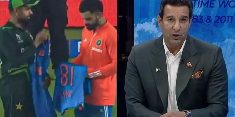Wasim Akram criticizes Babar Azam for getting an autographed India jersey from Virat Kohli following a demeaning defeat, saying, "Today was not the day."
