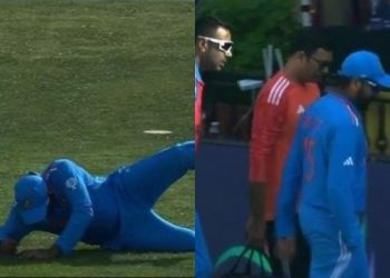 2023 ODI World Cup: Rohit Sharma wounds finger while diving, yells at Dharamsala outfield