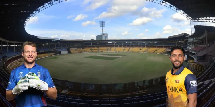 ODI World Cup 2023: Bangalore's M Chinnaswamy Stadium weather forecast and pitch report for England vs. Sri Lanka
