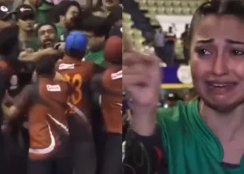 Six people are hospitalized as a large fight breaks out during Bangladesh's Celebrity Cricket League.