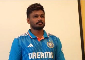 Sanju Samson heartwarming "Men in Blue" social media post, "With Team India," wins over netizens.