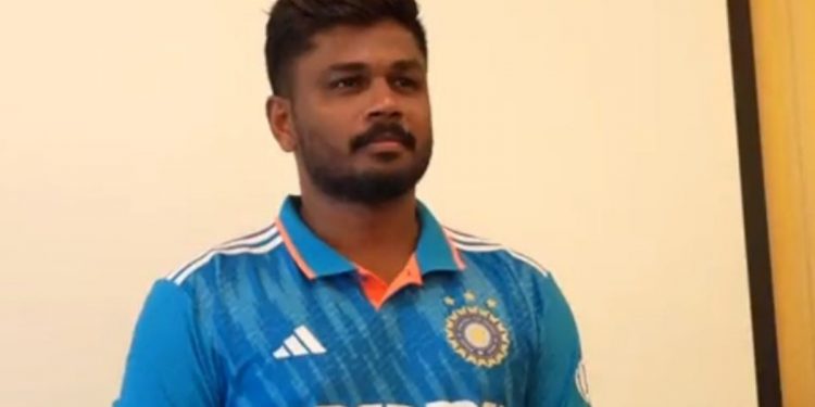 Sanju Samson heartwarming "Men in Blue" social media post, "With Team India," wins over netizens.