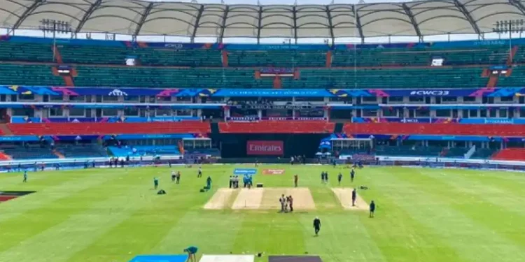 Internet images of the IND-PAK pitch surfaces and an anticipated pitch report for the ODI World Cup 2023
