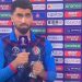 Ibrahim Zadran dedicates his POTM award to Afghan refugees who were forcibly expelled from Pakistan in CWC 2023