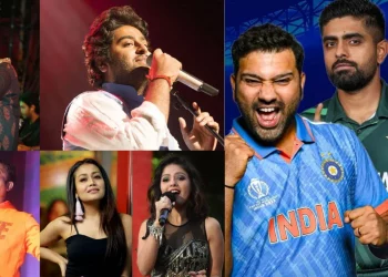 To perform live at the World Cup match between India and Pakistan are Arijit Singh, Shankar Mahadevan, Shreya Ghoshal, and more.