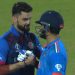 Virat Kohli and Naveen-ul-Haq smile at Arun Jaitley during the ODI World Cup in 2023.