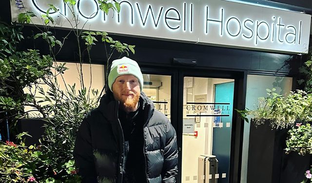 Ben Stokes releases his first photo following knee surgery.