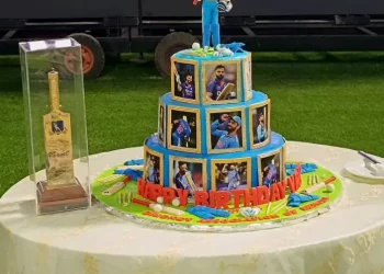 Team India commemorates Virat Kohli's birthday and century with a "special cake" cutting at the 2023 ODI World Cup.
