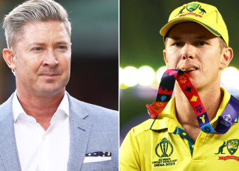 Adam Zampa plays a sly jab at Michael Clarke following Australia's World Cup victory.