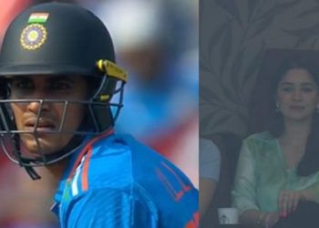 ODI World Cup 2023: Shubman Gill's parents and Sara Tendulkar watch the match at Wankhede Stadium in the semifinals