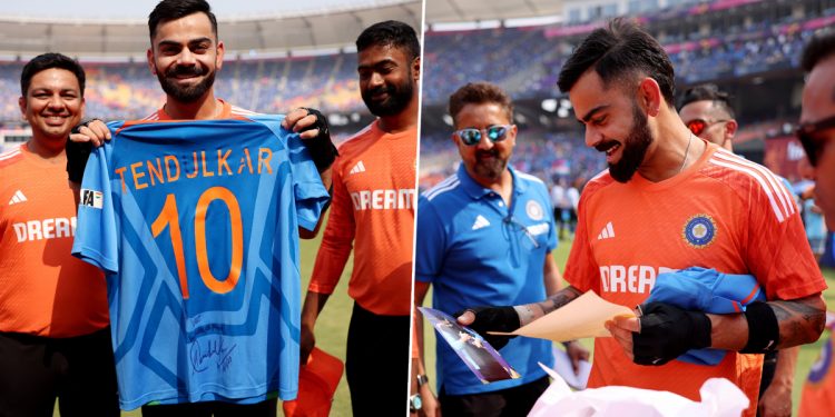 ODI World Cup 2023: Sachin Tendulkar gives Virat Kohli a signed jersey