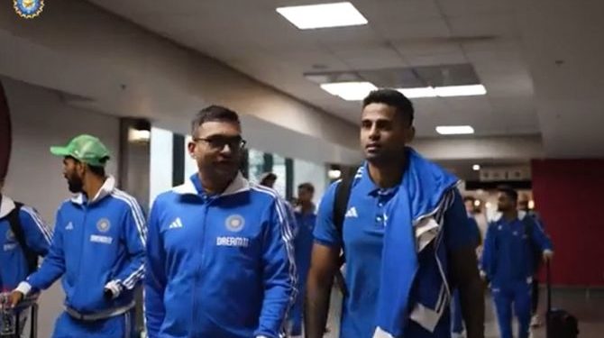 Prior to the T20I series, Suryakumar Yadav and company arrive in Durban for the SA vs. IND match.