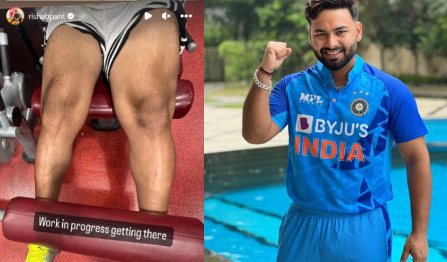 Rishabh Pant posts a photo of his scar while working out