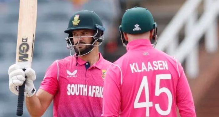 In the first ODI match between South Africa and India, why is the country's jersey pink?