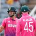 In the first ODI match between South Africa and India, why is the country's jersey pink?