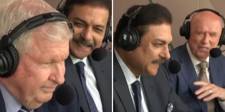 Laughing uncontrollably, Ravi Shastri saw O'Keeffe poke fun at Ian Smith for the Kiwis' World Cup defeat to India.