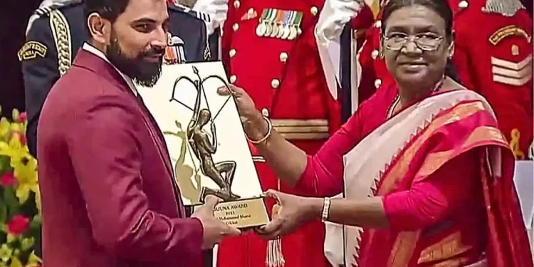 Mohammed Shami resides in "a dream" at New Delhi's Rashtrapati Bhavan.