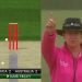 Umpire makes an amusing mistake before quickly correcting it, leaving players in splits for AUS-W vs. SA-W.