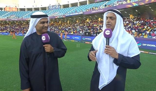 The Arabic appearance of Shoaib Akhtar and Virender Sehwag at the ILT20 2024 final gets viral.