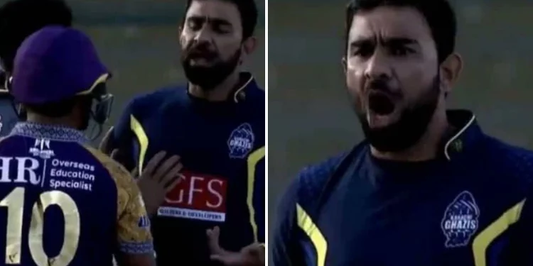 Iftikhar Ahmed apologizes to Asad Shafiq following their altercation on the field.