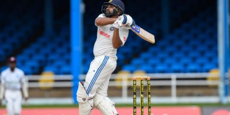 IND vs ENG: On the first day of the Rajkot Test, Rohit Sharma breaks MS Dhoni's record for most sixes.