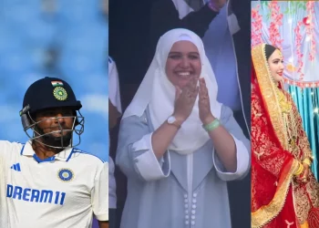 Discover the romance between Sarfaraz Khan and Romana Zahoor, his wife.