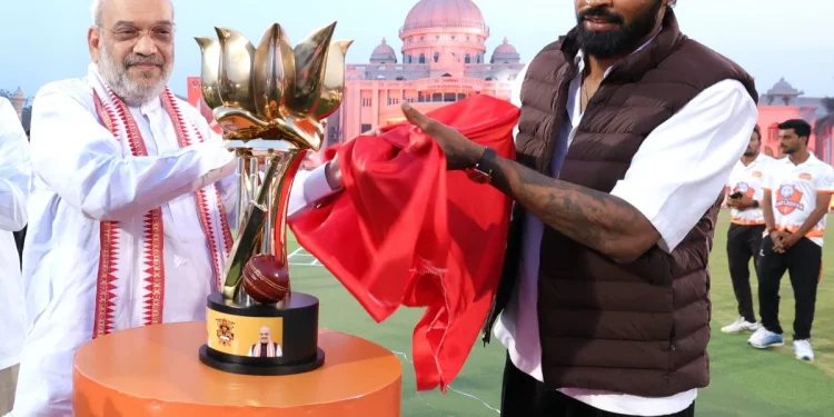 Amit Shah and Hardik Pandya launch the Gandhinagar Premier League.