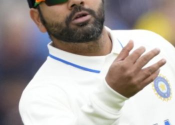 The humorous statement made by Rohit Sharma during the Visakhapatnam Test, "Mere gale ka watt lag gaya," has gone viral.