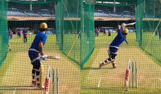 Prior to IPL 2024, Virat Kohli returns to the nets after a two-month absence and displays impeccable technique.