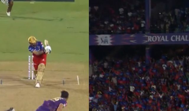 Shot of the Day - Virat Kohli launches Mitchell Starc over deep mid wicket with wristy flick- RCB vs KKR IPL 2024
