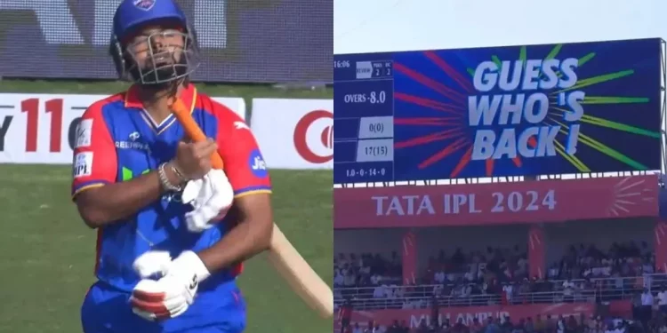 After a 15-month hiatus, Rishabh Pant receives a standing ovation in the IPL 2024.
