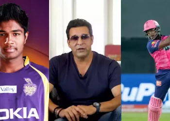 Wasim Akram tells Sanju Samson about his bowling experience: "I bowled an inswinger and rattled his stumps."