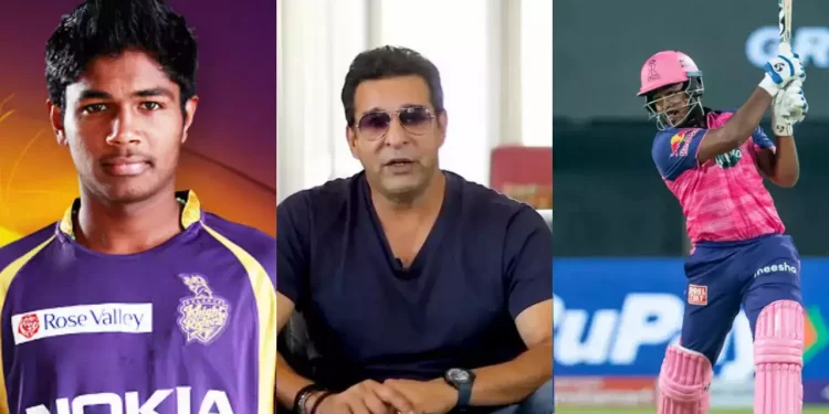 Wasim Akram tells Sanju Samson about his bowling experience: "I bowled an inswinger and rattled his stumps."