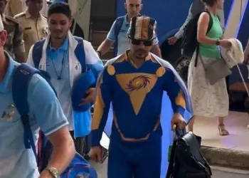 Ishan Kishan is seen in a funny superhero outfit at the Mumbai airport during IPL 2024; the photo goes viral.