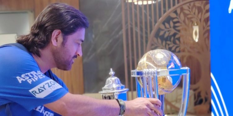 MS Dhoni was observed visiting BCCI offices in 2024's IPL, having an emotional reunion with his World Cup medals