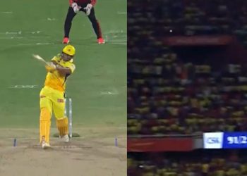 Shot of the Day - Shivam Dube's brutal power launches T Natarajan into the stands - SRH vs CSK IPL 2024